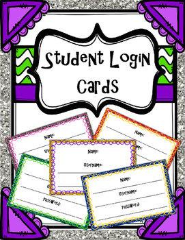Preview of Student Computer Login Cards