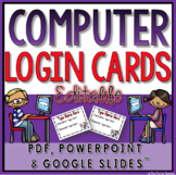 Student Computer Login Cards (Editable)