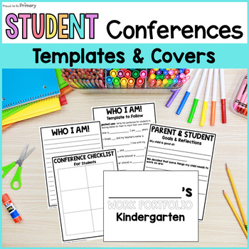 Preview of Student-Led Conference Planning Sheets & Templates - Student Portfolio Covers