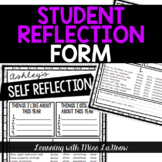 Student Conference Reflection Form Notes