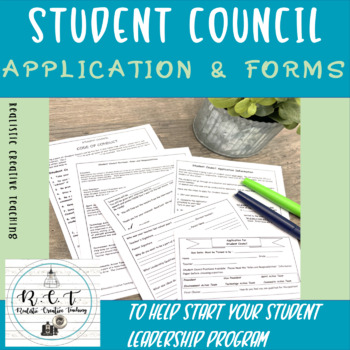 Preview of Student Council Application and Forms