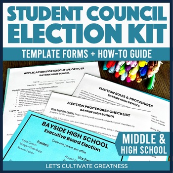 Preview of Student Council Application & Election Templates with How-To Guide
