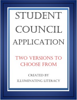 Preview of Student Council Application - Two versions