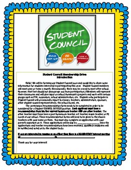 Preview of Student Council Beginning of the Year Setup Pack