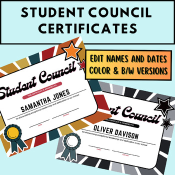 Preview of Student Council Certificate