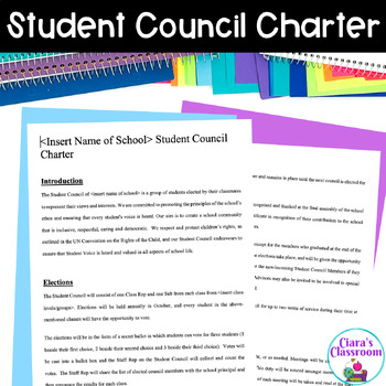 Preview of Student Council Charter