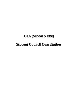 Preview of Student Council Constitution