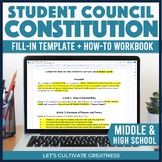 Student Council Constitution Editable Template & How-To Workbook