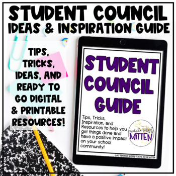 Preview of Student Council Guide Ideas, Activities, Printable, Digital, Editable Resources