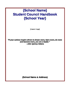 Preview of Student Council Handbook