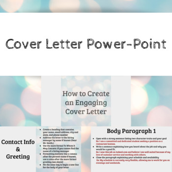 cover letter lesson plan ppt