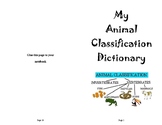 Student Created Animal Classification Dictionary