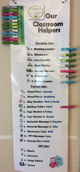 Preview of Student-Centered Classroom Jobs Chart