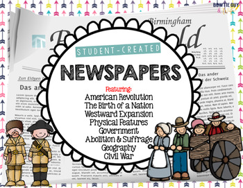 Preview of Student Created Newspapers Social Studies (History) Activities Bundle