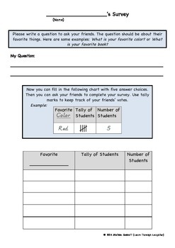 Preview of Student Created Survey and Bar Graph