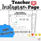 Student Created Teacher Instagram Page | Teacher Social Me