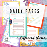 Homeschool Student Daily Assignment Checklist Bundle -  Multi Themes