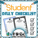 Printable Daily Checklist for Students