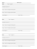 Student Daily Goal and Behavior Reflection Sheet