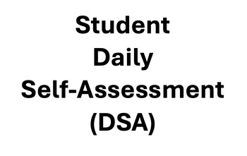 Preview of Student Daily Self-Assessment (editable)