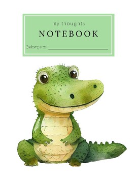 Preview of Student Daily Self-Reflection Journal: Baby Gatortude Reflection Notebook -gator