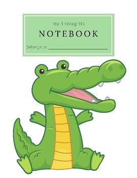 Preview of Student Daily Self Reflection Journal: Gatortude Reflection Notebook (Alligator)