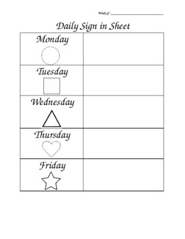 Preview of Student Daily Sign IN Sheet