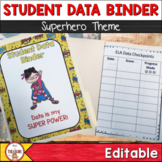 Student Data Binder Editable Super Kids Theme