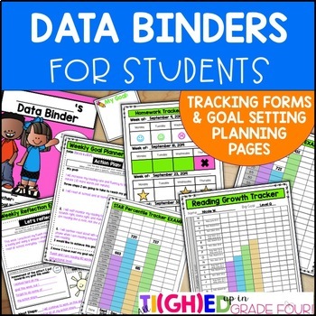 Preview of Elementary Student Data Binders, Data Tracking Forms, and Goal Setting Planners