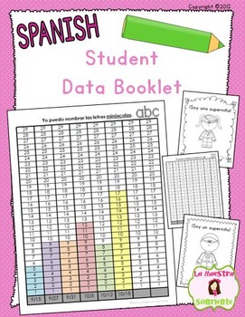 Preview of Student Data Booklets: Alphabet, Syllables, and Numbers (Spanish)