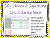 Student Data Collection Sheet- Jolly Phonics, Sight Words 