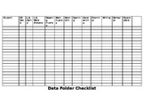 Student Data Folder Checklist