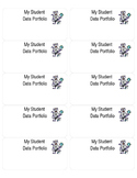 Student Data Folder Label - Editable