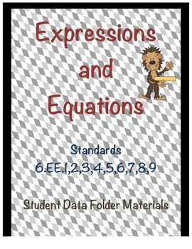 Preview of Student Data Folders - 6th Grade Common Core Math Standards Set