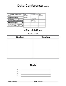 Preview of Student Data Form