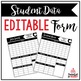 Student Data Form | EDITABLE by Pocketful of Primary | TPT