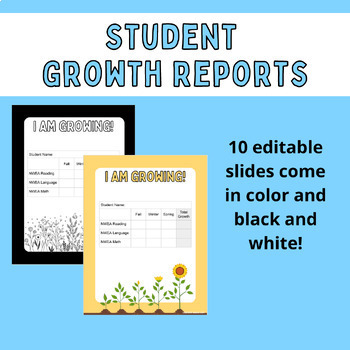 Preview of Student Data Growth Report