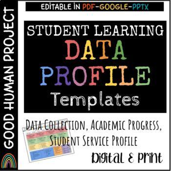 Preview of Student Learning Data Profile Template | Digital and Print | Personalize | K-4