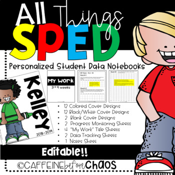 Preview of Student Data Notebooks for Special Education-Personalized