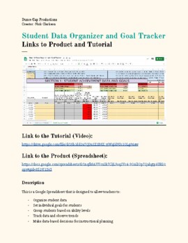 Preview of Student Data Organizer and Goal Tracker