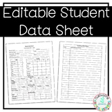 Student Data Sheet