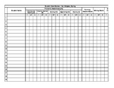 Student Data Sheet for Literacy Scores