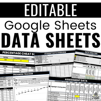 Preview of Student Data Sheets Google Sheets Template | EDITABLE