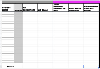 Preview of Student Data Template