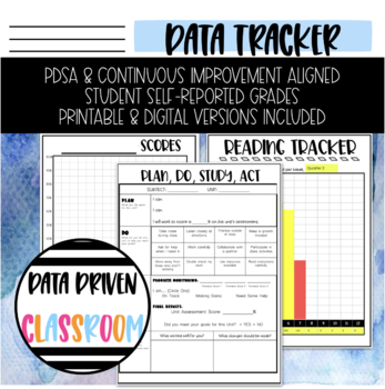 Preview of Student Data Trackers | Plan, Do, Study, Act Aligned, *Print & Digital*