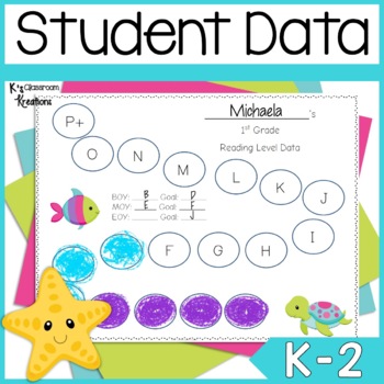 Preview of Student Data Tracking Binders- Under the Sea Ocean Theme