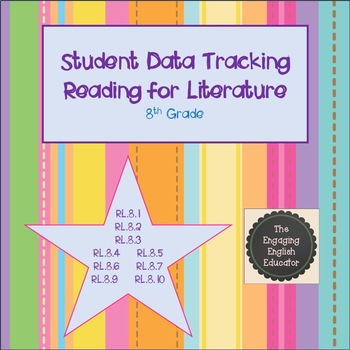 Preview of Student Data Tracking - Reading Literature - 8th Grade