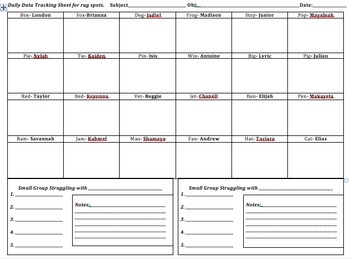 Preview of Student Data Tracking Sheets- Multiple Varieties -EDITABLE-