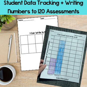 Preview of Student Data Tracking Sheets, Writing Numbers to 120, Math Assessment