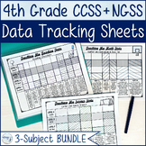 Student Data Tracking Sheets for 4th Grade CCSS + NGSS - S